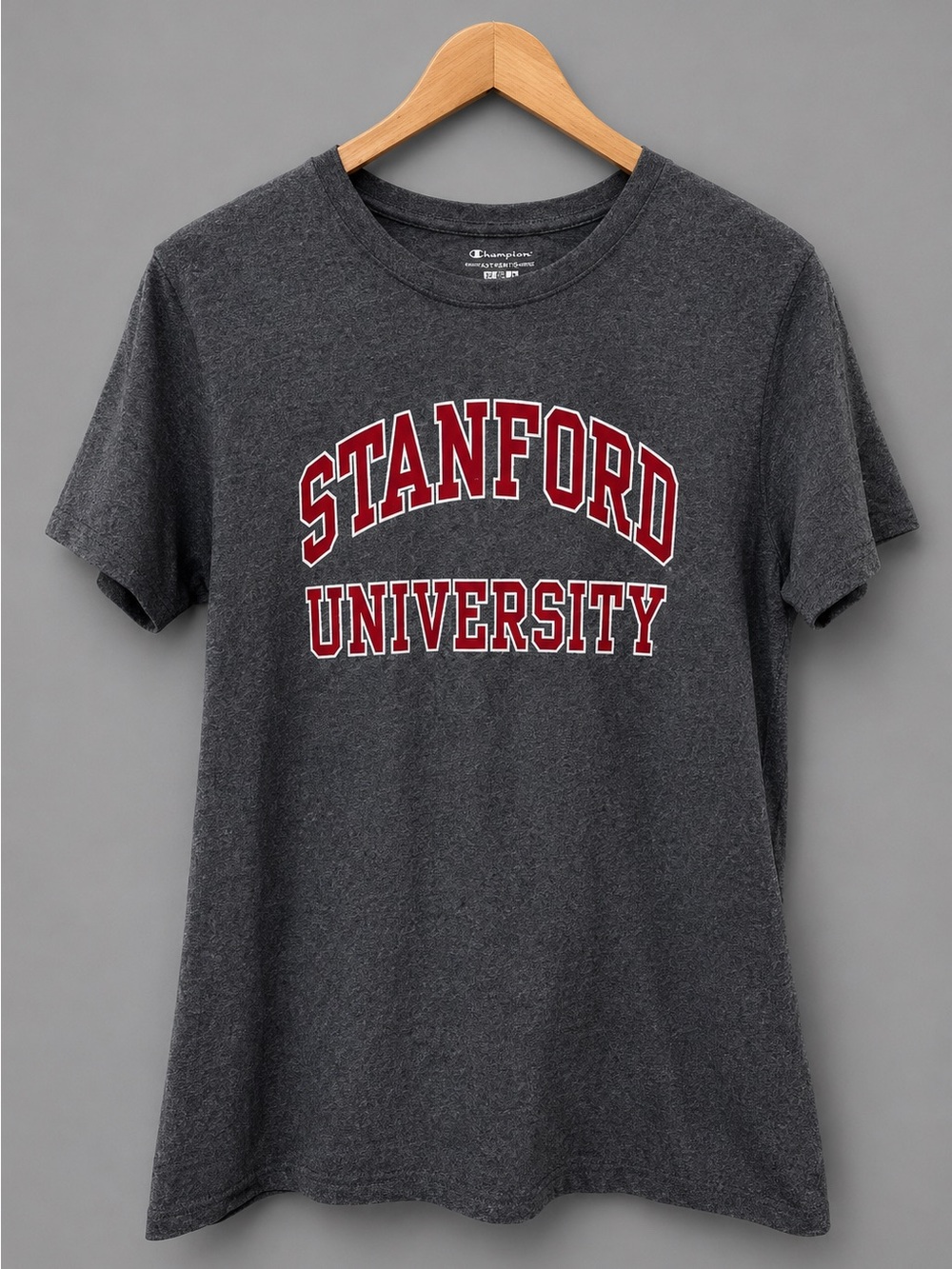 Champion Stanford University Graphic T-Shirt Charcoal Collegiate Unisex
